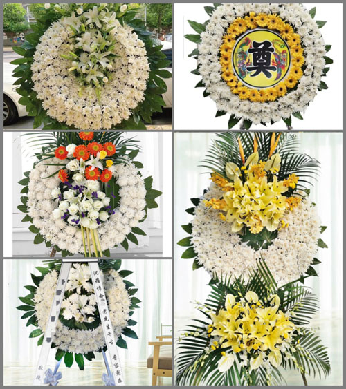 湖北武汉市新洲区双柳街道沙咀村花圈速递
